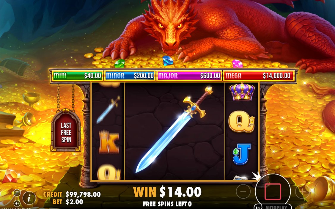 Free spins screen with the spin count in view